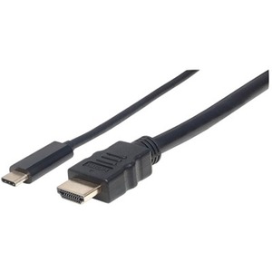 USB-C to HDMI Cable, 4K@30Hz, 1m, Black, Male to Male, Three Year Warranty
