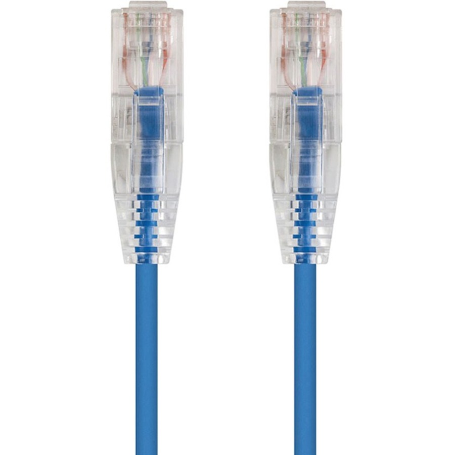 Monoprice SlimRun Cat6 28AWG UTP Ethernet Network Cable, 20ft Blue