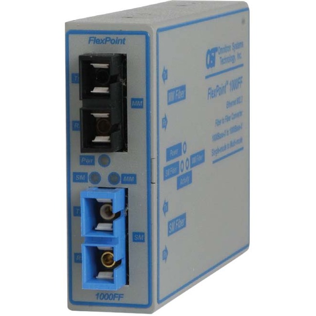 FlexPoint 1000Mbps Gigabit Ethernet Fiber to Fiber Media Converter SC Multimode 550m to Single-Mode 34km