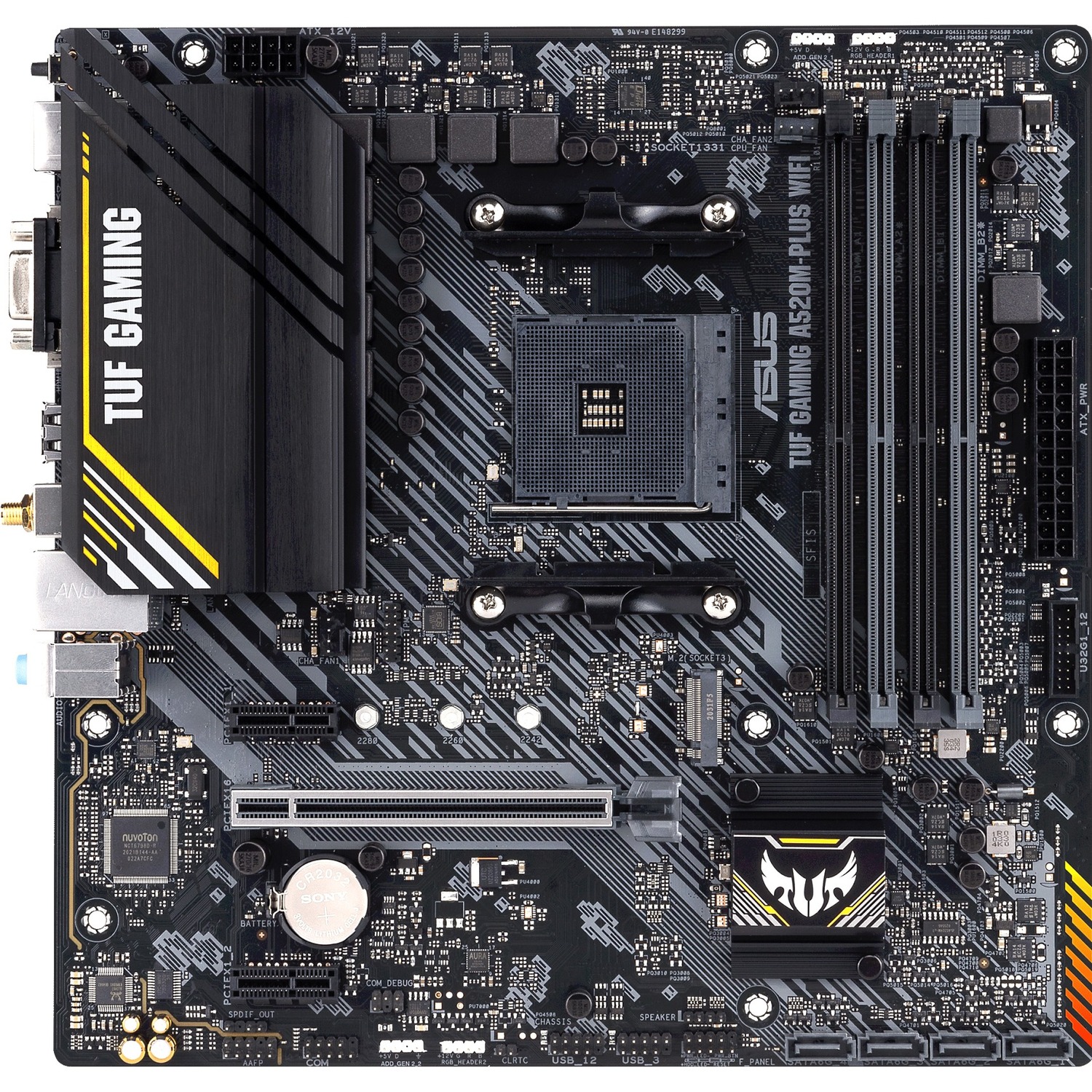 TUF GAMING A520M-PLUS WIFI Gaming Desktop Motherboard - AMD A520 Chipset - Socket AM4 - Micro ATX
