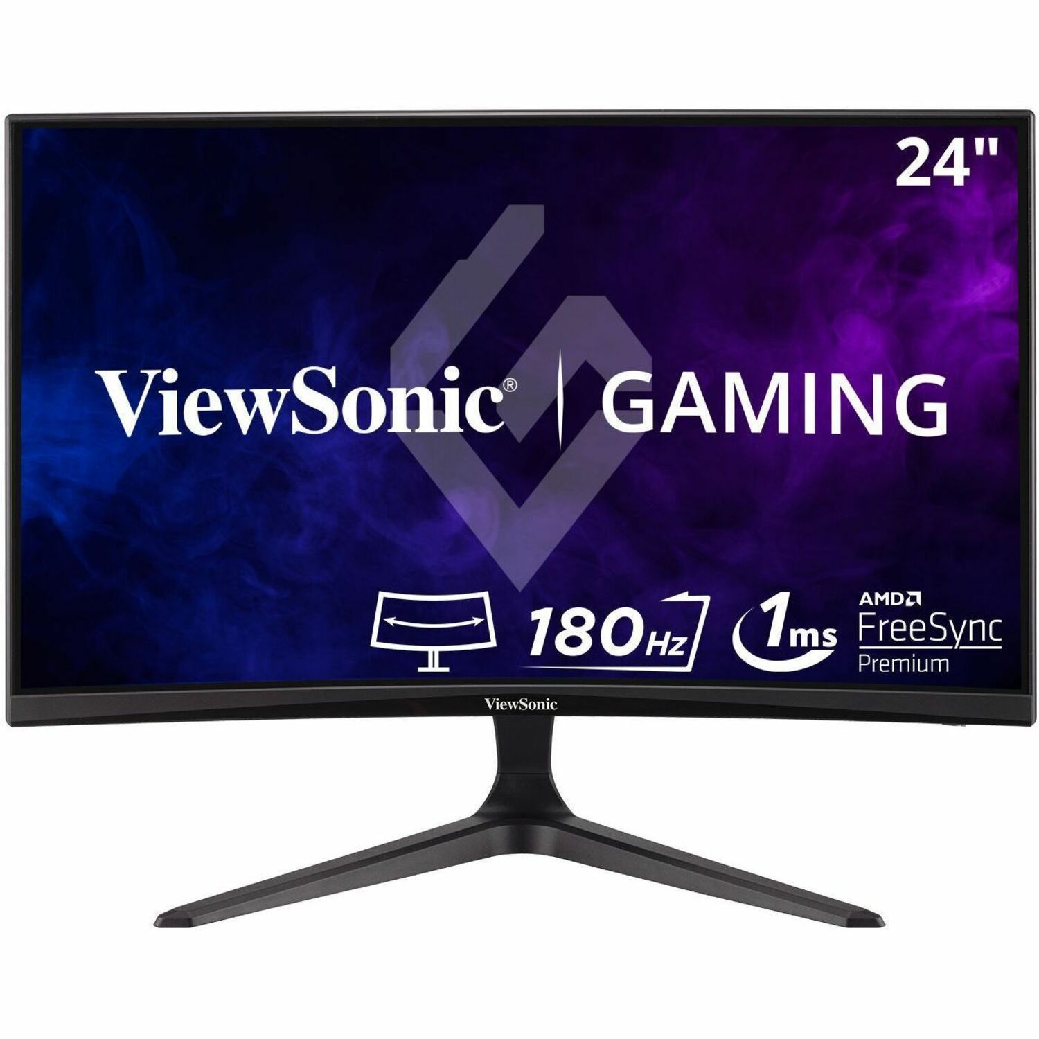 ViewSonic VX2418C 24 Inch 1080p Curved Gaming Monitor, 180Hz and 1ms for Smooth Gameplay, FreeSync Premium and Eye Care Technology for Comfortable Viewing, HDMI, and DisplayPort Inputs