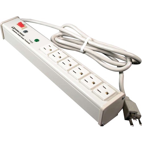 C2G 15ft Wiremold 6-Outlet Plug-In Center Unit 120v/15a Lighted Switch Computer Grade Power Strip
