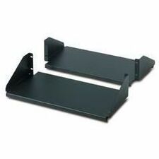 Double Sided Fixed Shelf for 2-Post Rack 250 lbs Black
