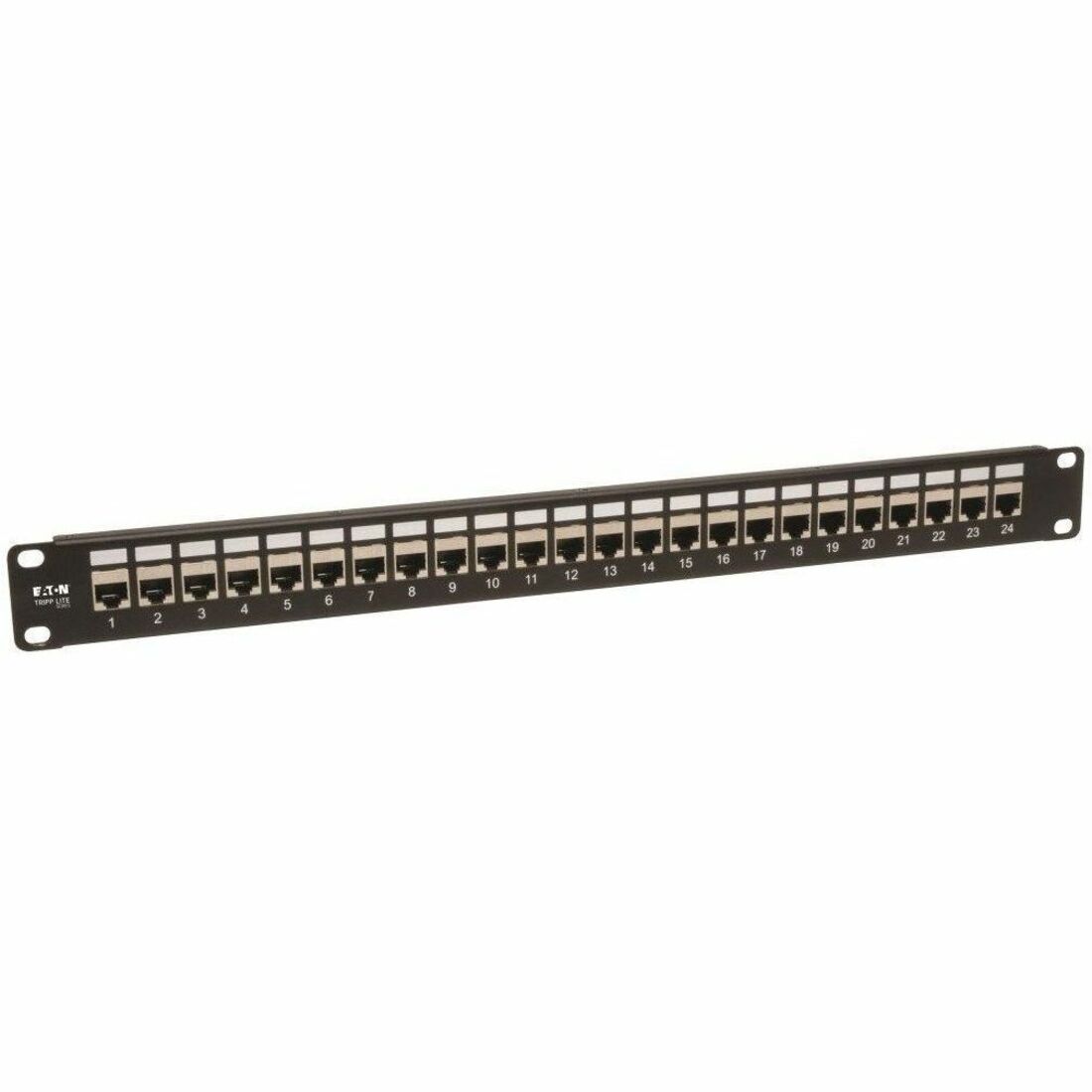 Tripp Lite by Eaton 24-Port 1U Rack-Mount STP Shielded Cat6 /Cat5 Feedthrough Patch Panel RJ45 Ethernet TAA