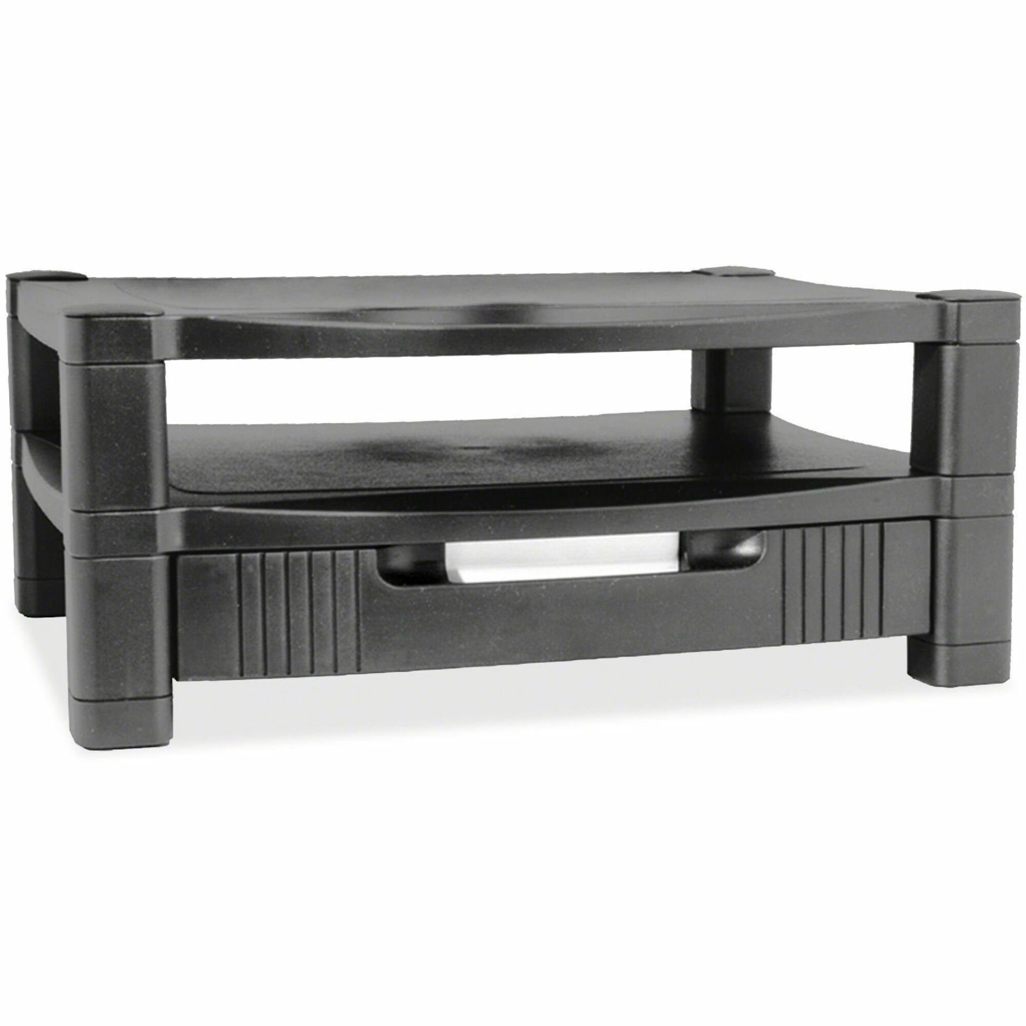 Kantek 2-Level Height-Adjustable Monitor Stand with Organizing Drawer