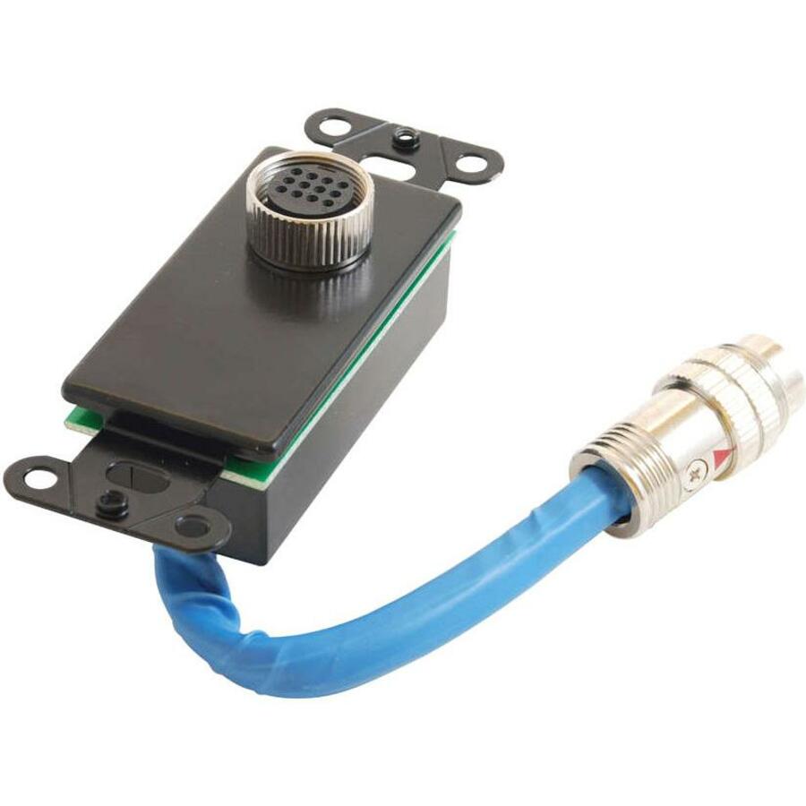 C2G RapidRun 12-pin Din Wall Plate - Black