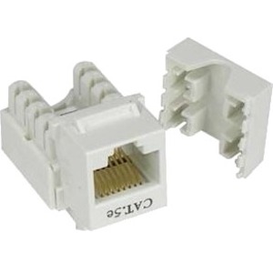 Unirise Cat5e Keystone Jack 110 Type Punch Down, White