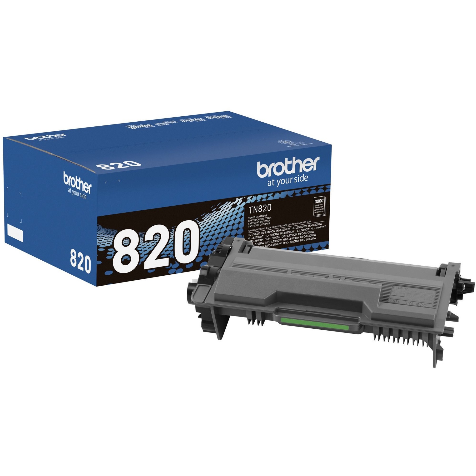 Brother Genuine TN820 Mono Laser Black Toner Cartridge