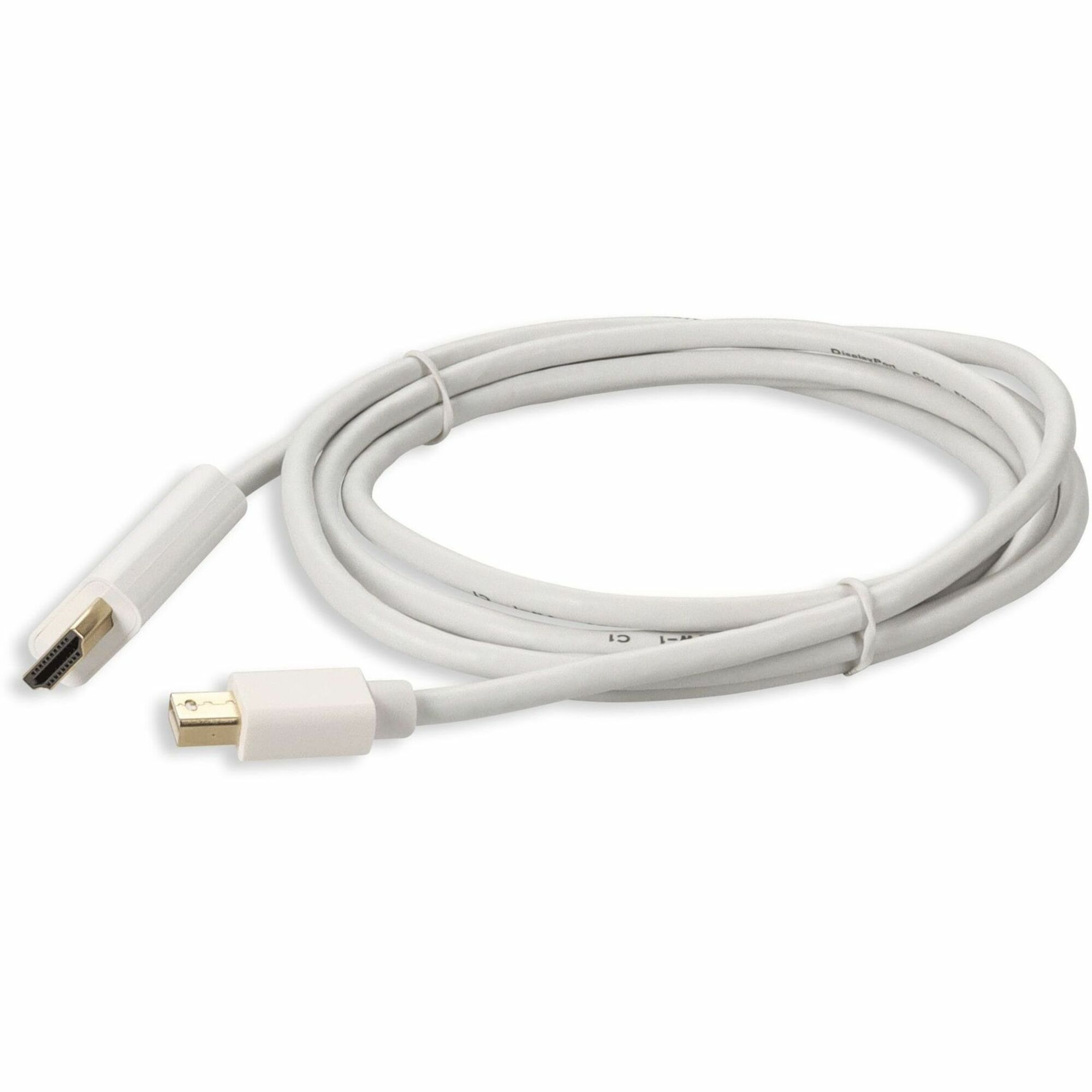 AddOn 3ft Mini-DisplayPort Male to HDMI Male White Cable For Resolution Up to 2560x1600 (WQXGA)