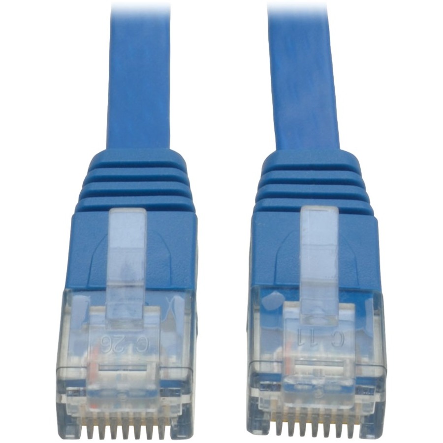 Eaton Tripp Lite Series Cat6 Gigabit Snagless Molded Flat (UTP) Ethernet Cable (RJ45 M/M), PoE, Blue, 25 ft. (7.62 m)
