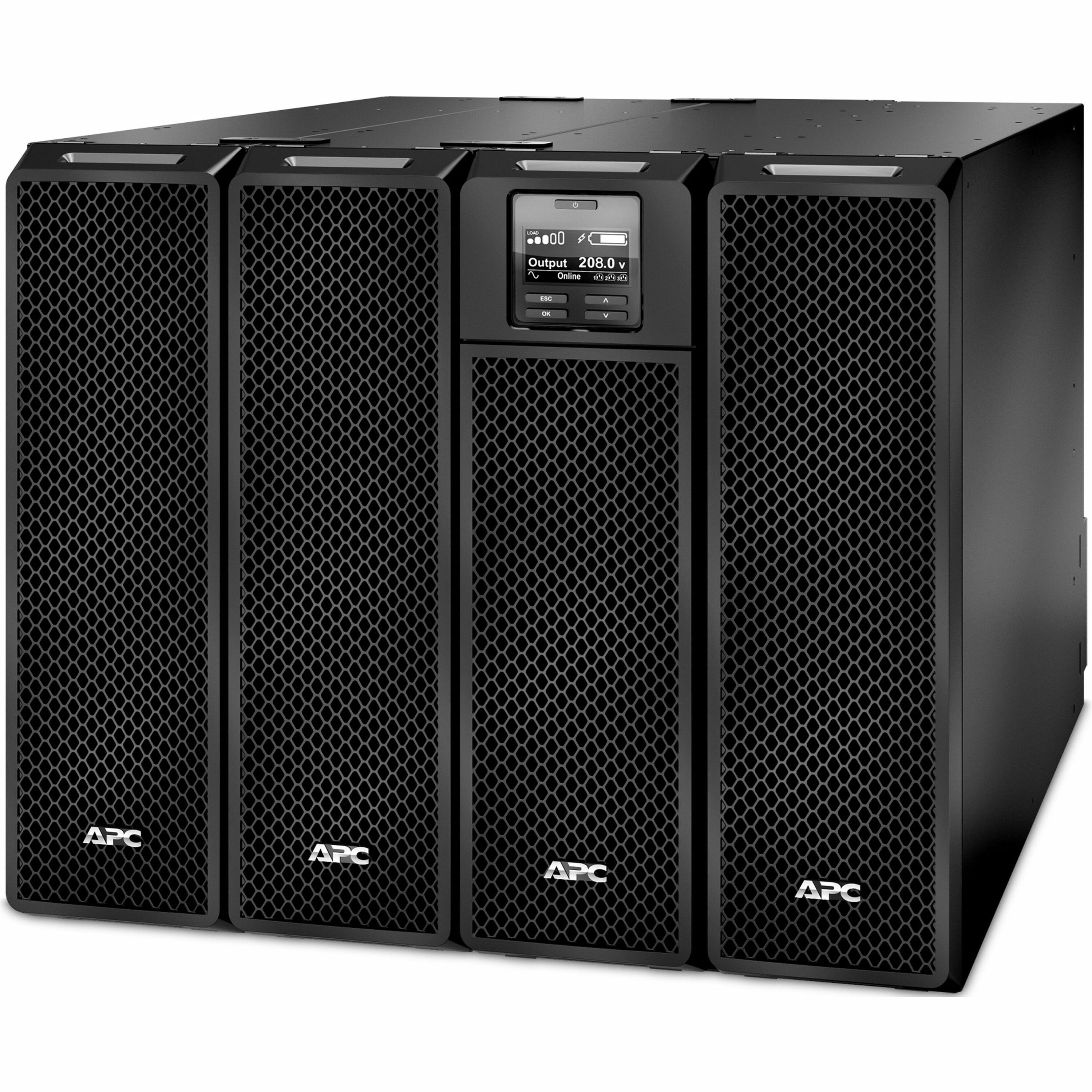 APC Smart-UPS On-Line, 10kVA/10kW, Tower, 208V, 16x 5-20R+4x L6-20R+6x L6-30R+2x L14-30R NEMA, NMC+SmartSlot,W/2 transformer 208V to 120V,W/O rail kit