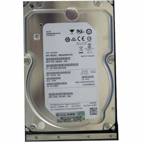 HPE Sourcing 3 TB Hard Drive - 3.5" Internal - SAS (6Gb/s SAS)