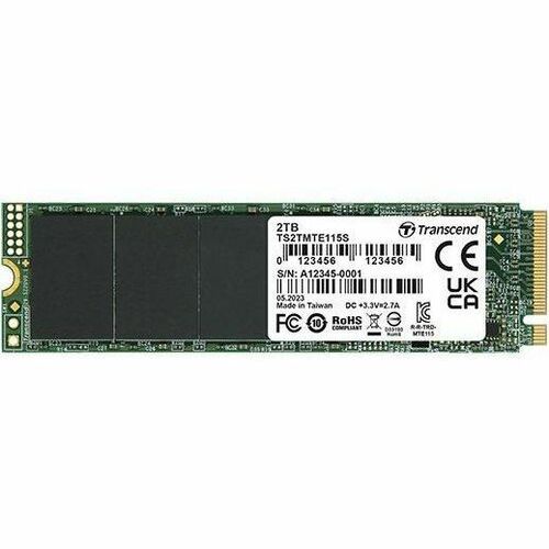 Transcend 115S 500 GB Solid State Drive - M.2 2280 Internal - PCI Express NVMe (PCI Express 3.0 x4) - Black
