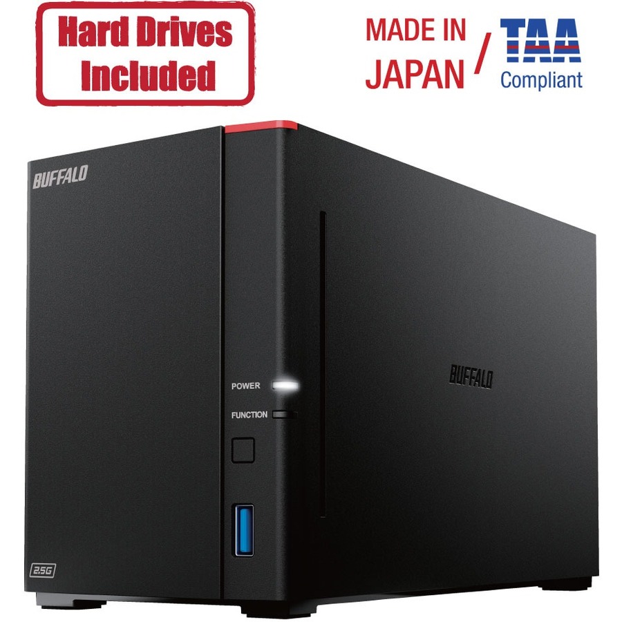 BUFFALO LinkStation 720 2-Bay Professional Network Storage 16TB (2x8TB) with Hard Drives Included