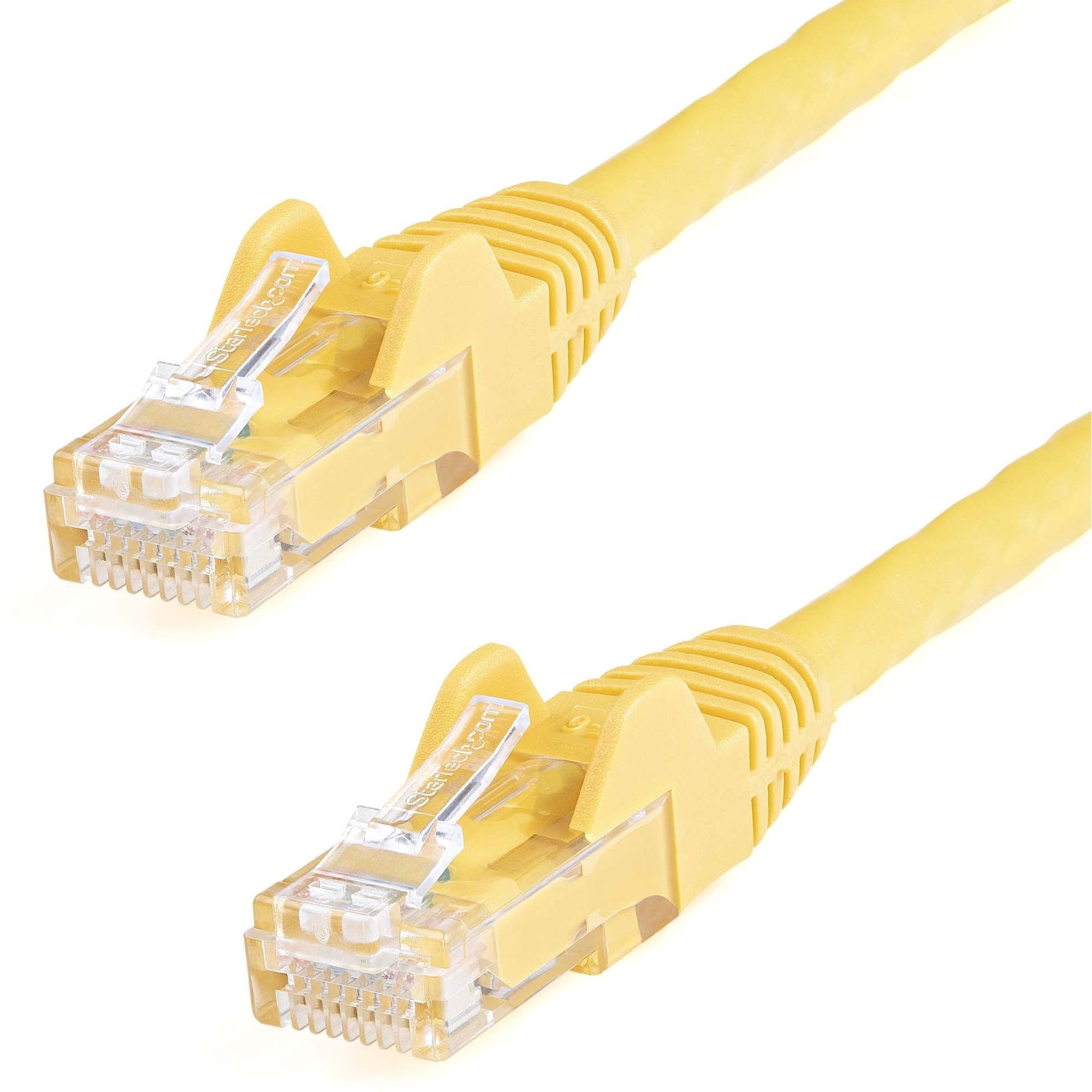 StarTech 1ft CAT6 Ethernet Cable - Yellow Snagless Gigabit - 100W PoE UTP 250Mhz Category 6 Patch Cord UL Certified Wiring/TIA