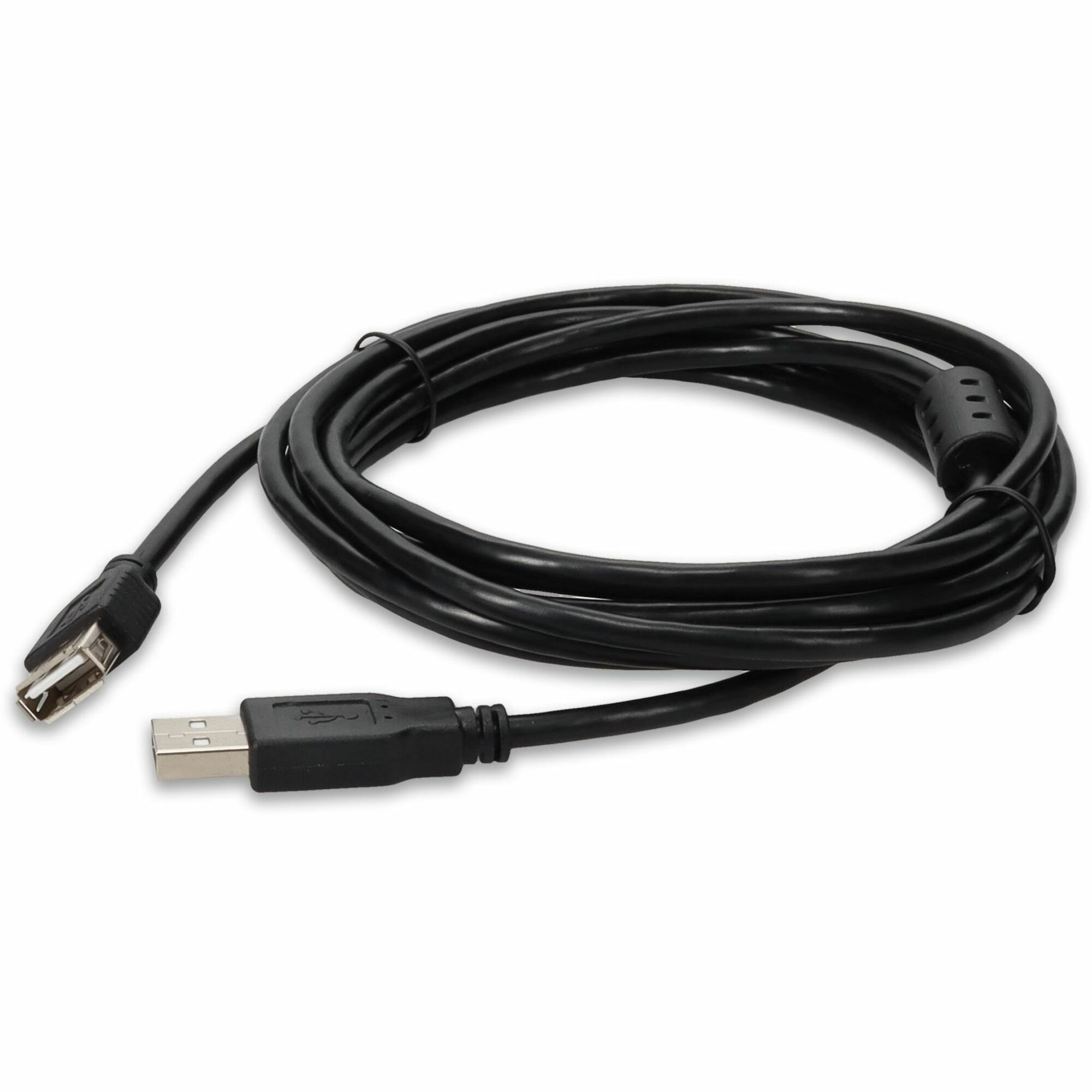 AddOn 5-Pack of 10ft USB A 2.0 Male to Female Black Cables