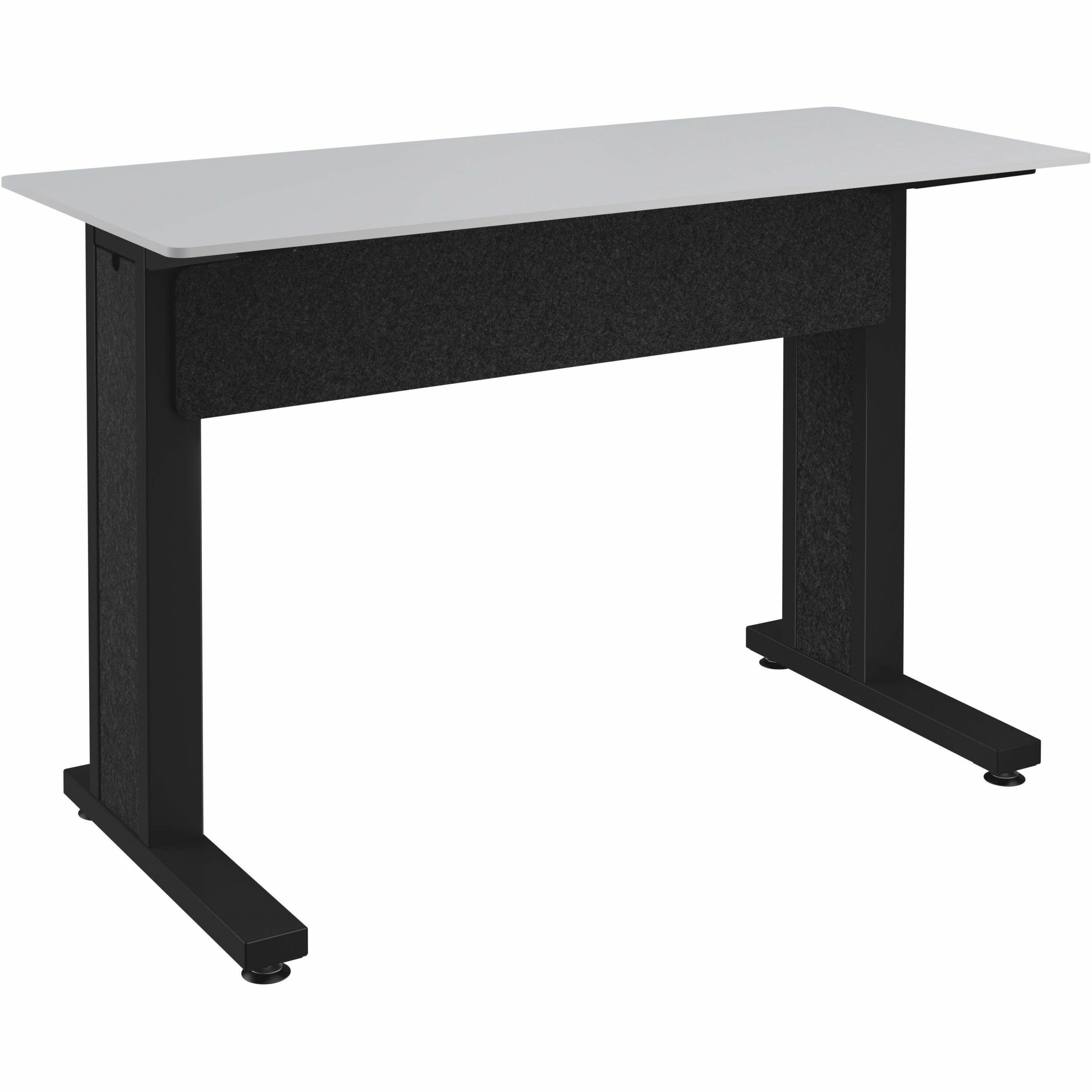 Middle Atlantic Forum Series Rectangle Table for 2 People - 38in Height - Designer White Table Top with Dark Table Base