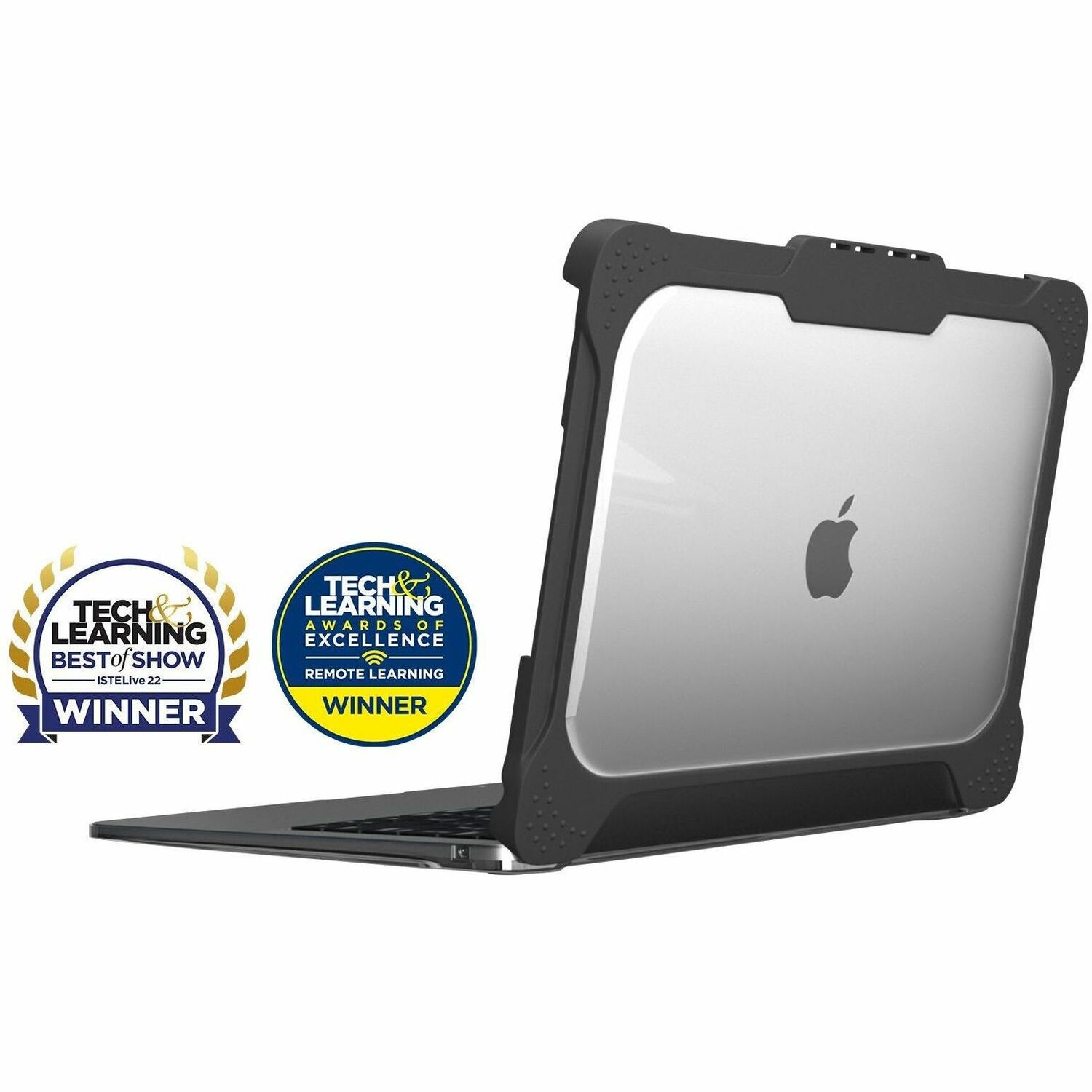 Extreme Shell-L for MacBook Air 13.3" (2018-2021 w/Touch ID - Intel/M1 Chips) (Black/Clear)