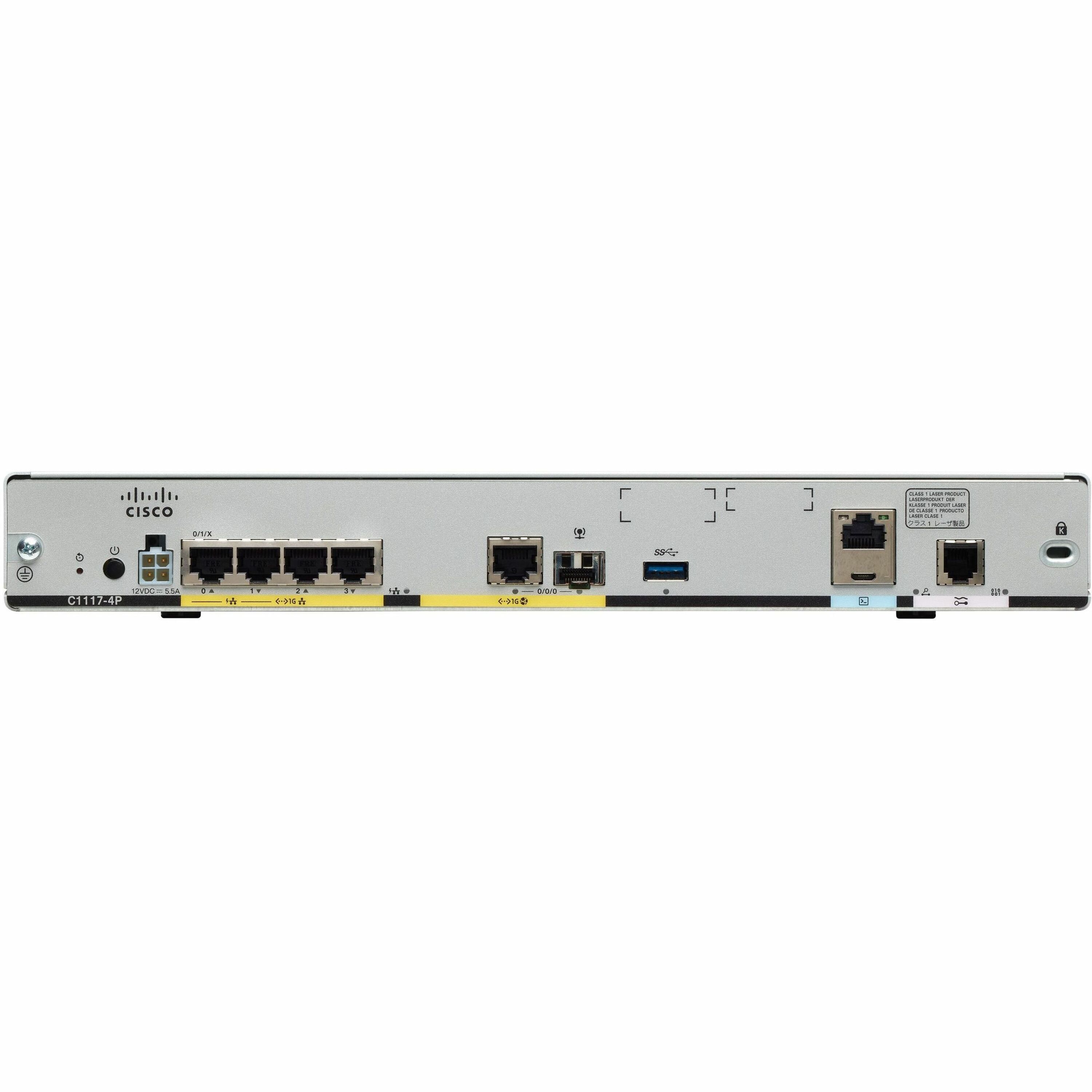 Cisco C1117-4PWA Wi-Fi 5 IEEE 802.11ac VDSL2+, ADSL2 Modem/Wireless Router - Refurbished