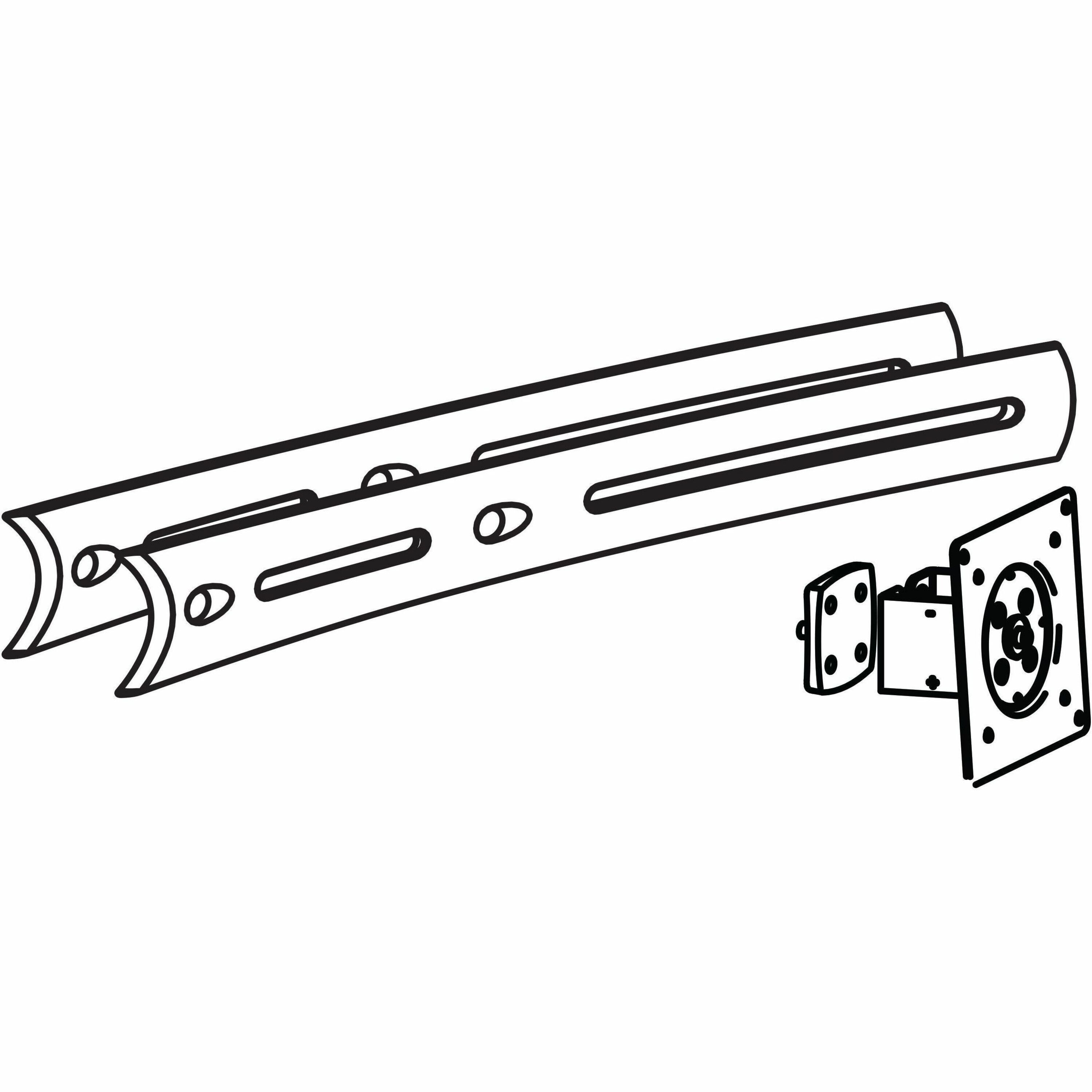 Ergotron Mounting Extension for Desk Stand, LCD Display, Monitor, Display - Black