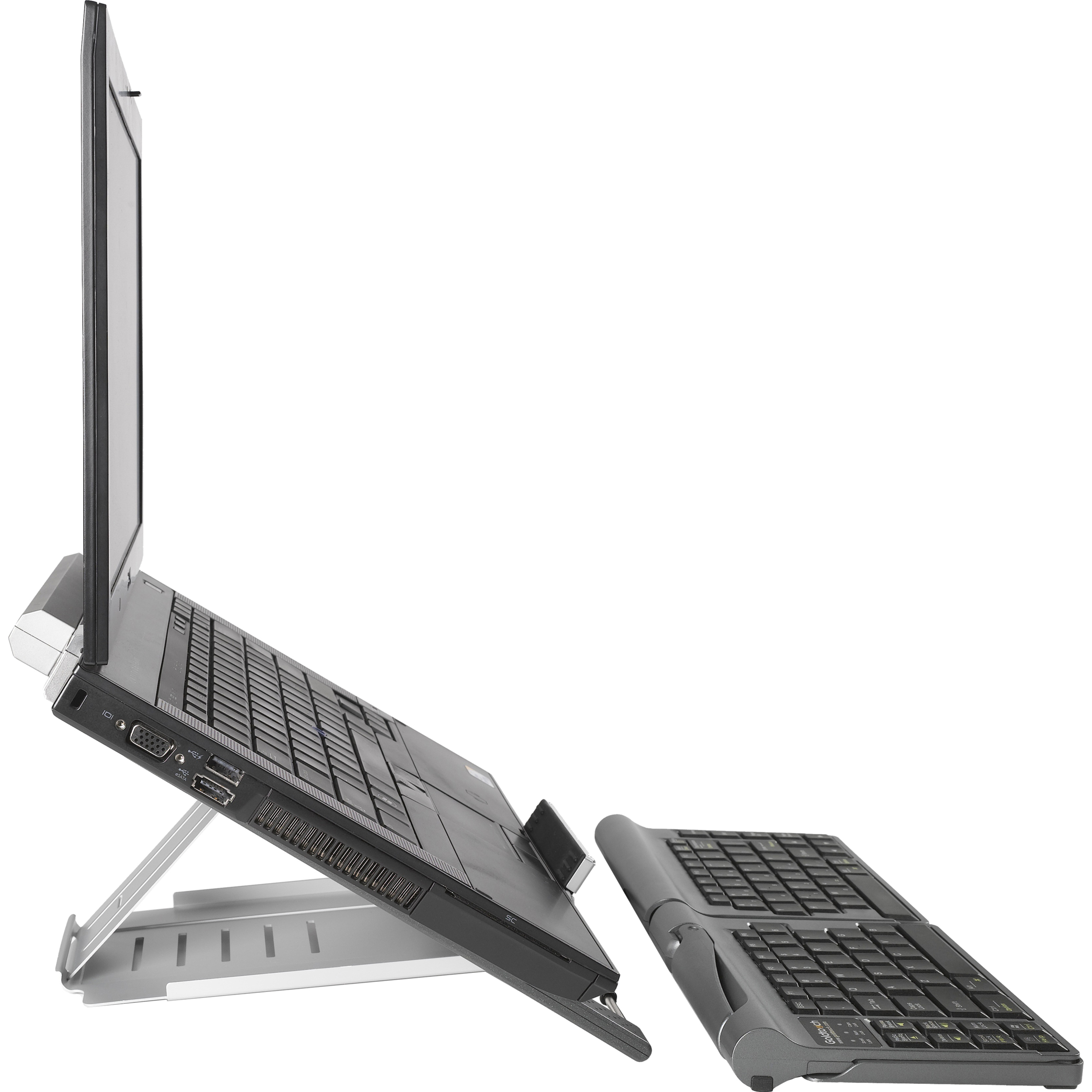 Goldtouch Go Travel Keyboard & Notebook Stand Graphite By Ergoguys
