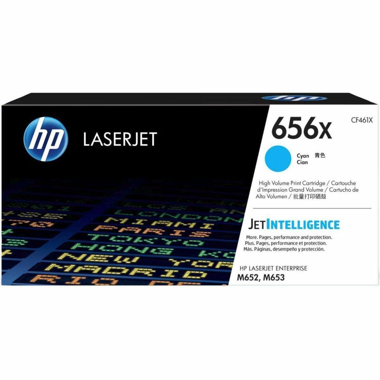 HP 656X (CF461X) Original High Yield Laser Toner Cartridge - Cyan - 1 Each