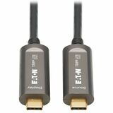 Tripp Lite by Eaton USB-C to USB-C Plenum-Rated Fiber Active Optical Cable (AOC) - 4K 60 Hz HDR 4:4:4 M/M Black 10 m (33 ft.)