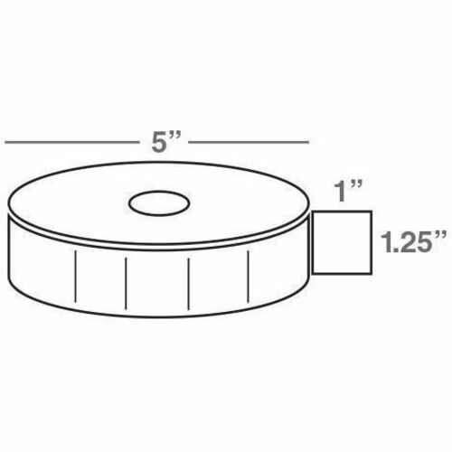 Wasp 1.25" x 1" Direct Thermal Labels, 4 rolls, 5" OD