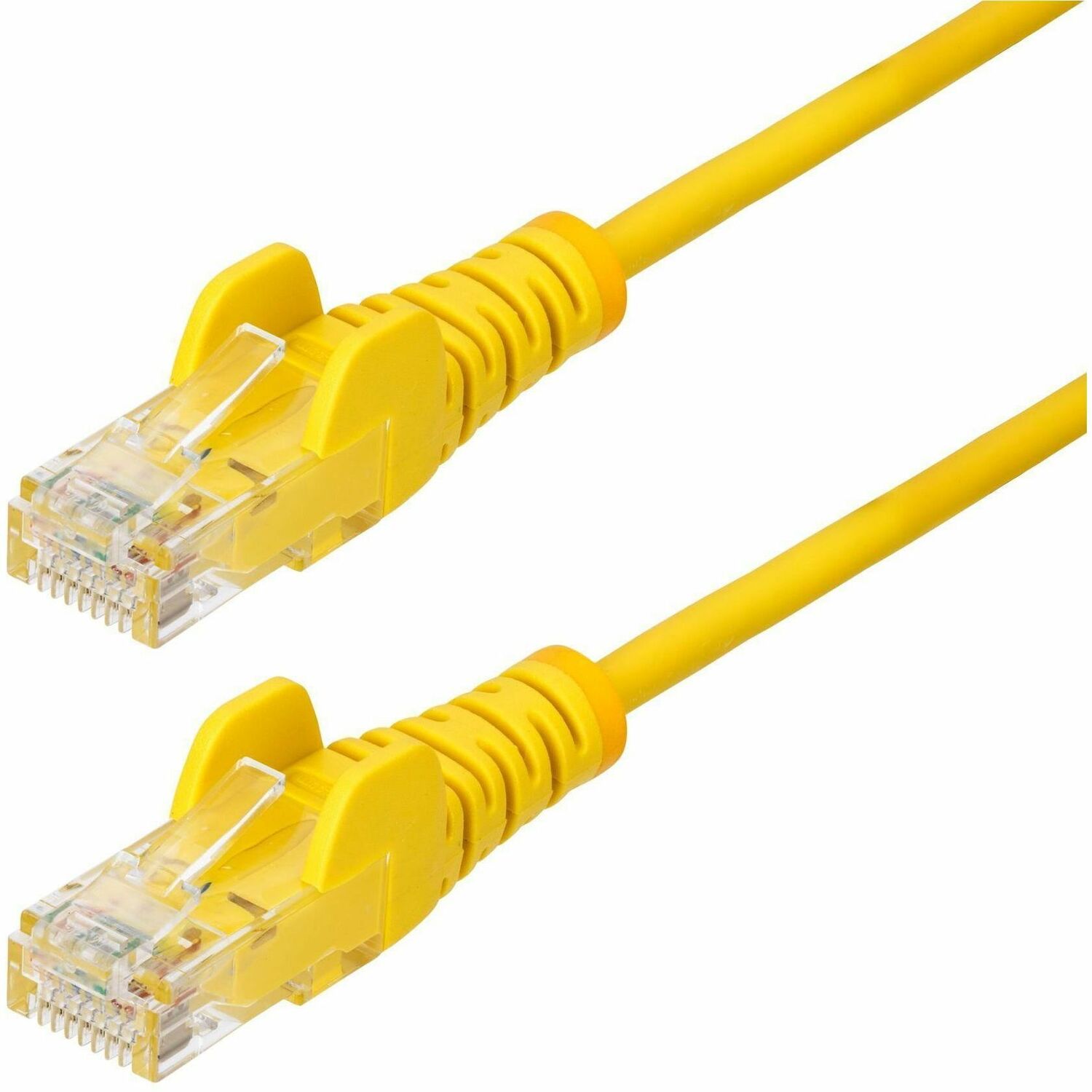 StarTech 9in Yellow Slim CAT6 Ethernet Cable, Slim Snagless RJ45, UTP, LSZH, 28AWG Bare Copper, Slim Network Patch Cord