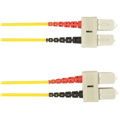 Black Box Colored Fiber OS2 9/125 Singlemode Fiber Optic Patch Cable - OFNR PVC