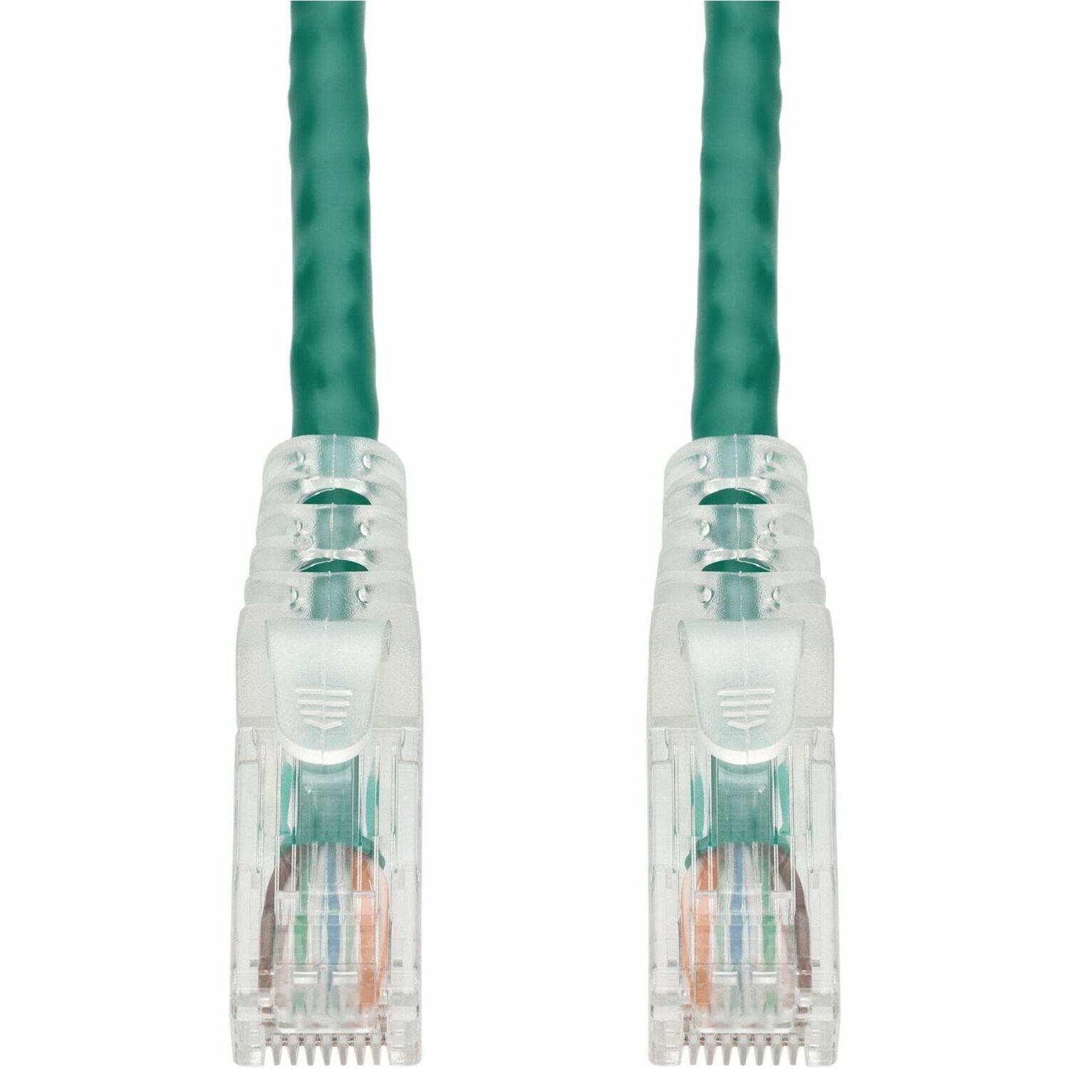 AddOn 50ft Green CAT 6 PVC Ethernet Cable Snagless Easy Clear Boot TAA RJ-45 M/M