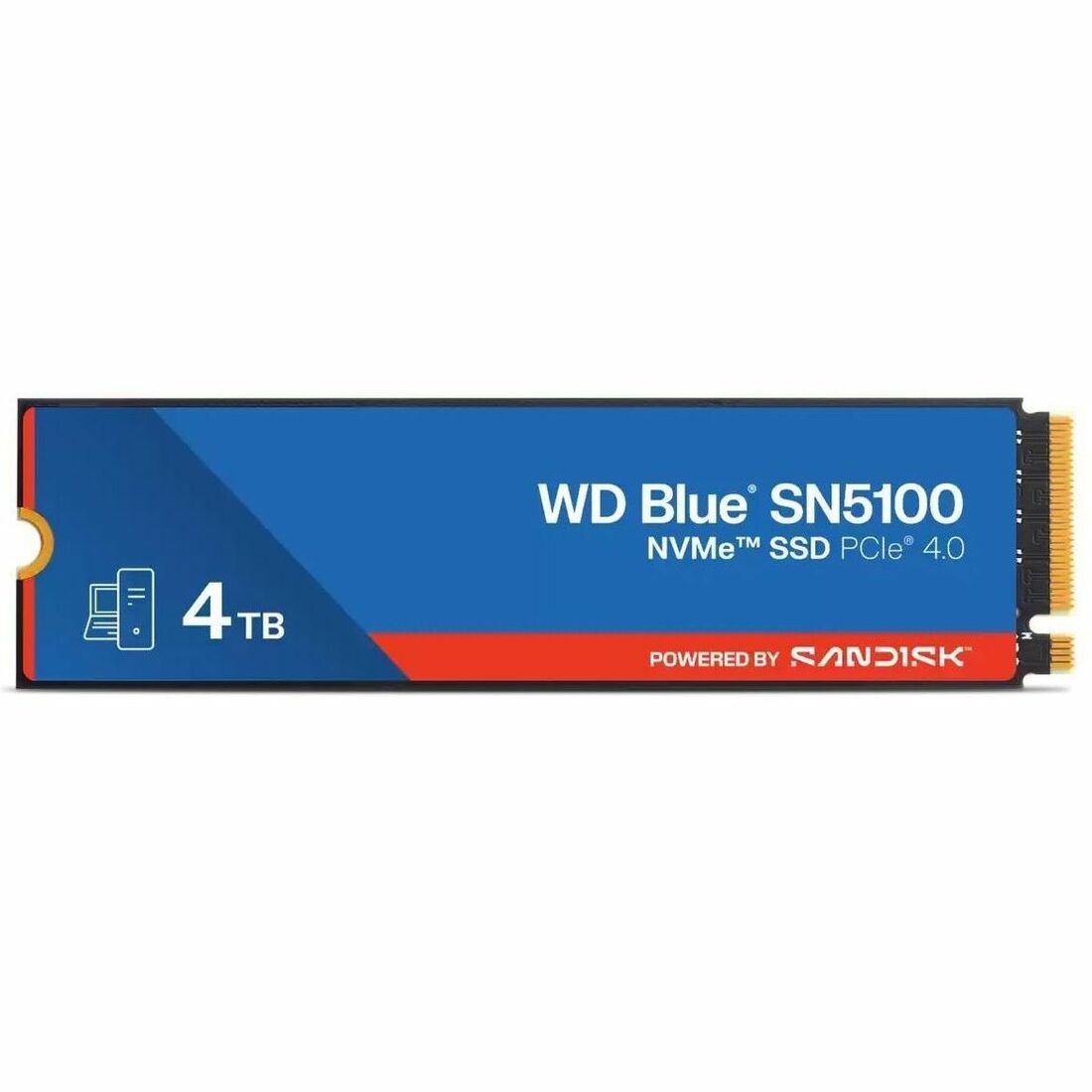 WD Blue SN5100 WDS400T5B0E-00CPE0 4 TB Solid State Drive - M.2 2280 Internal - PCI Express NVMe (PCI Express NVMe 4.0)