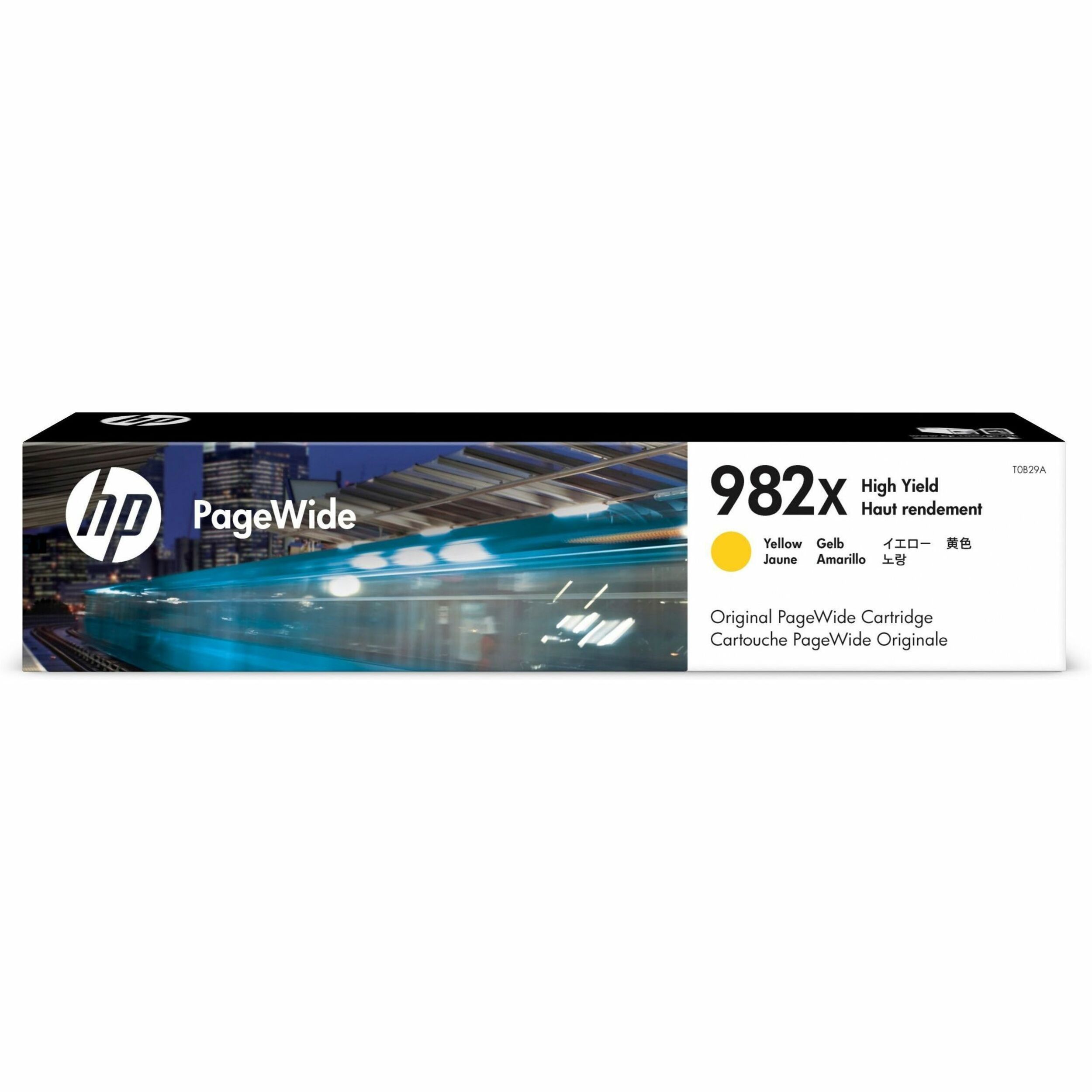 HP 982X (T0B29A) Original High Yield Page Wide Ink Cartridge - Yellow - 1 Each