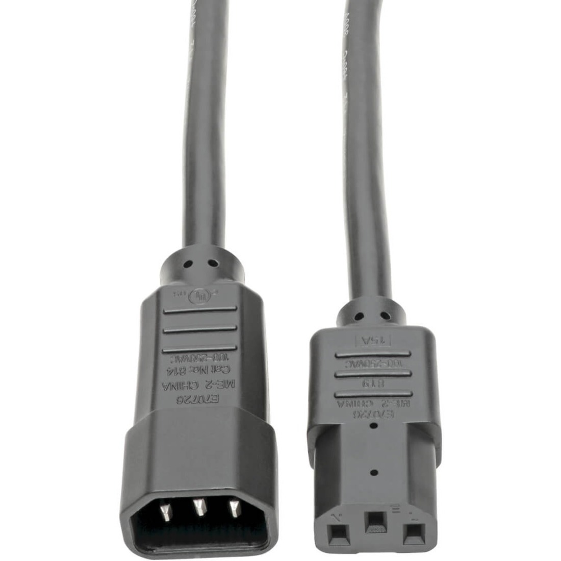 Tripp Lite by Eaton Heavy-Duty PDU Power Cord C13 to C14 - 15A 250V 14 AWG 10 ft. (3.05 m) Black