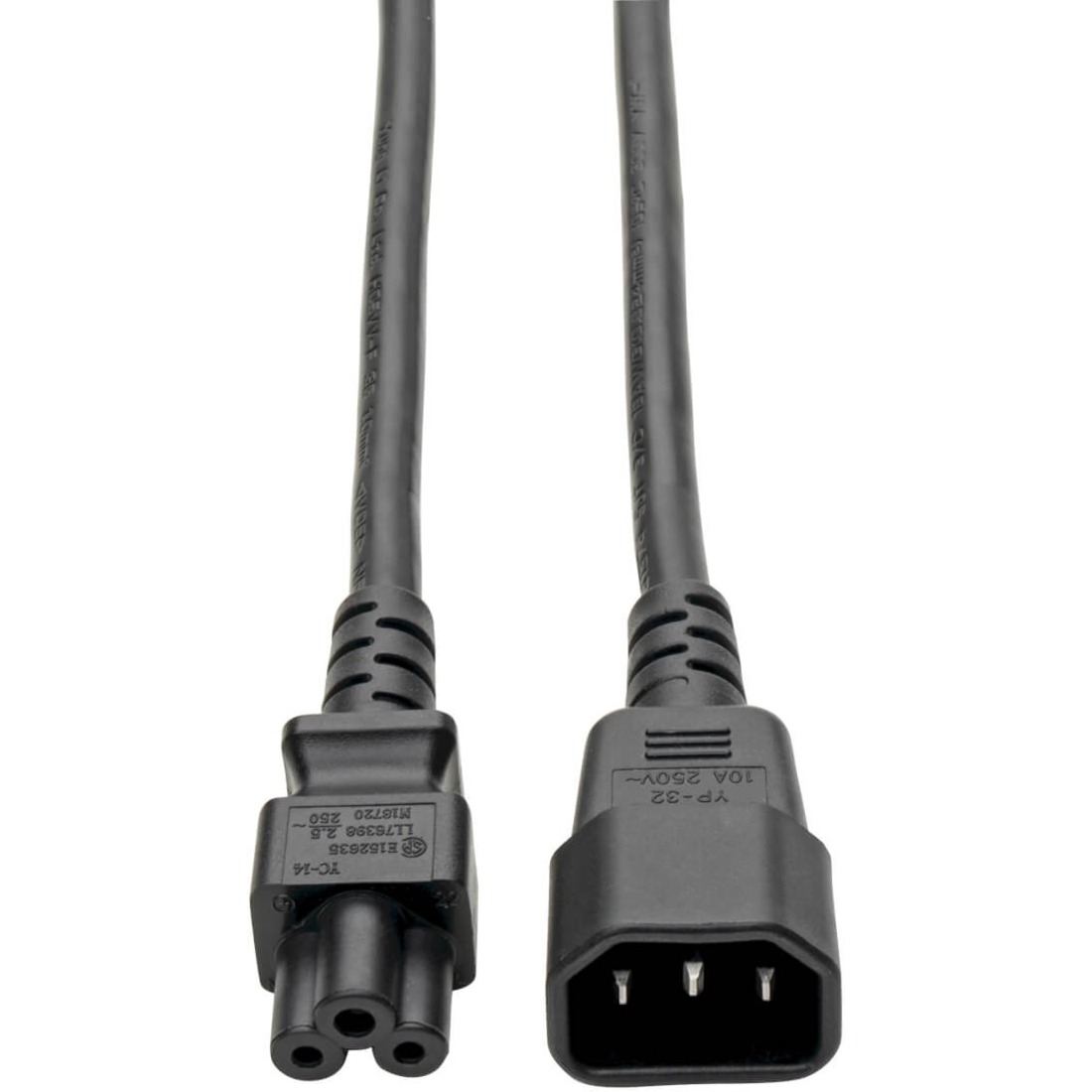 Tripp Lite by Eaton Laptop Power Adapter Cord C14 to C5 Adapter - 7A 250V 18 AWG 6 ft. (1.83 m) Black