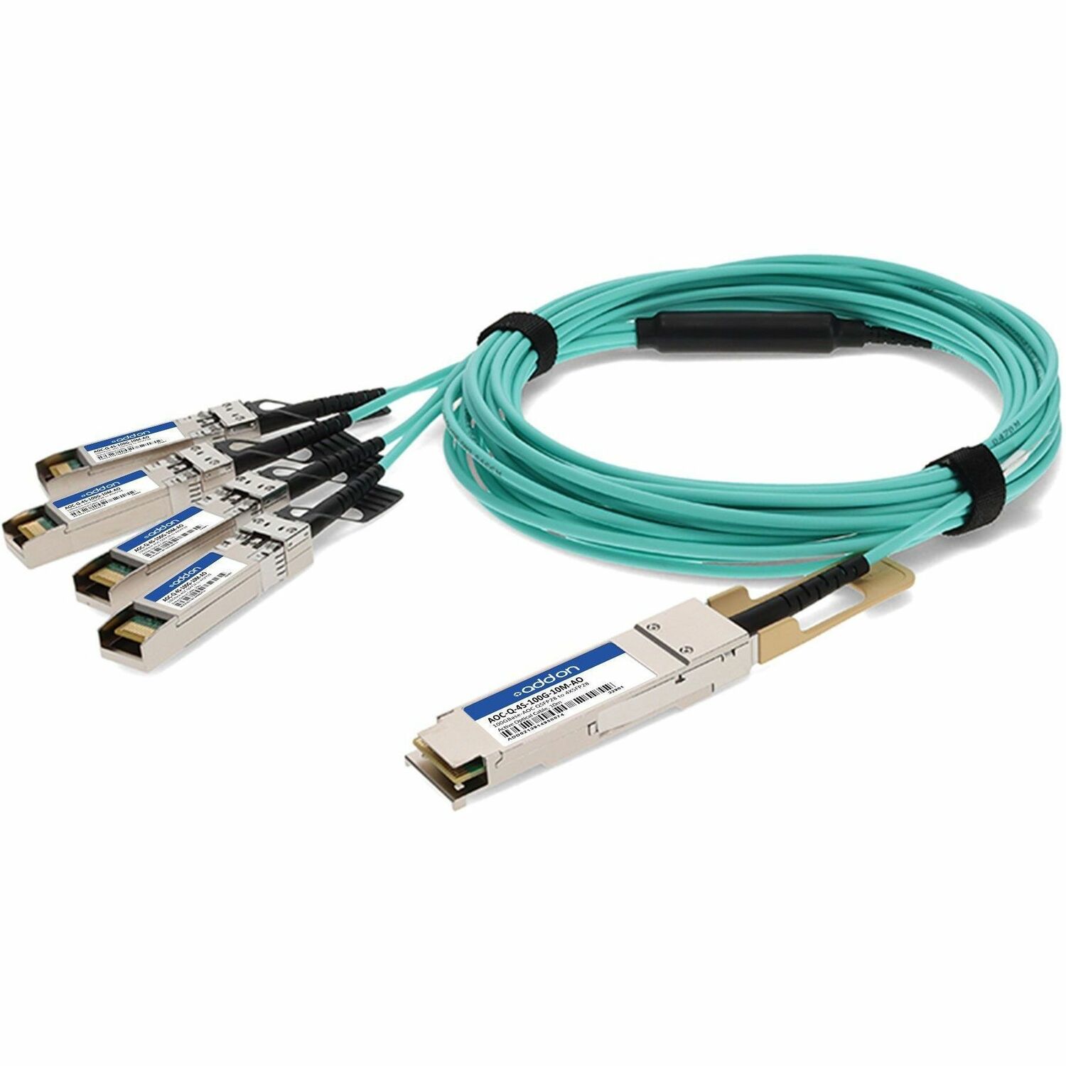 AddOn Arista Networks® AOC-Q-4S-100G-10M Compatible TAA Compliant 100GBase-AOC QSFP28 to 4xSFP28 Direct Attach Cable (850nm, MMF, 10m)