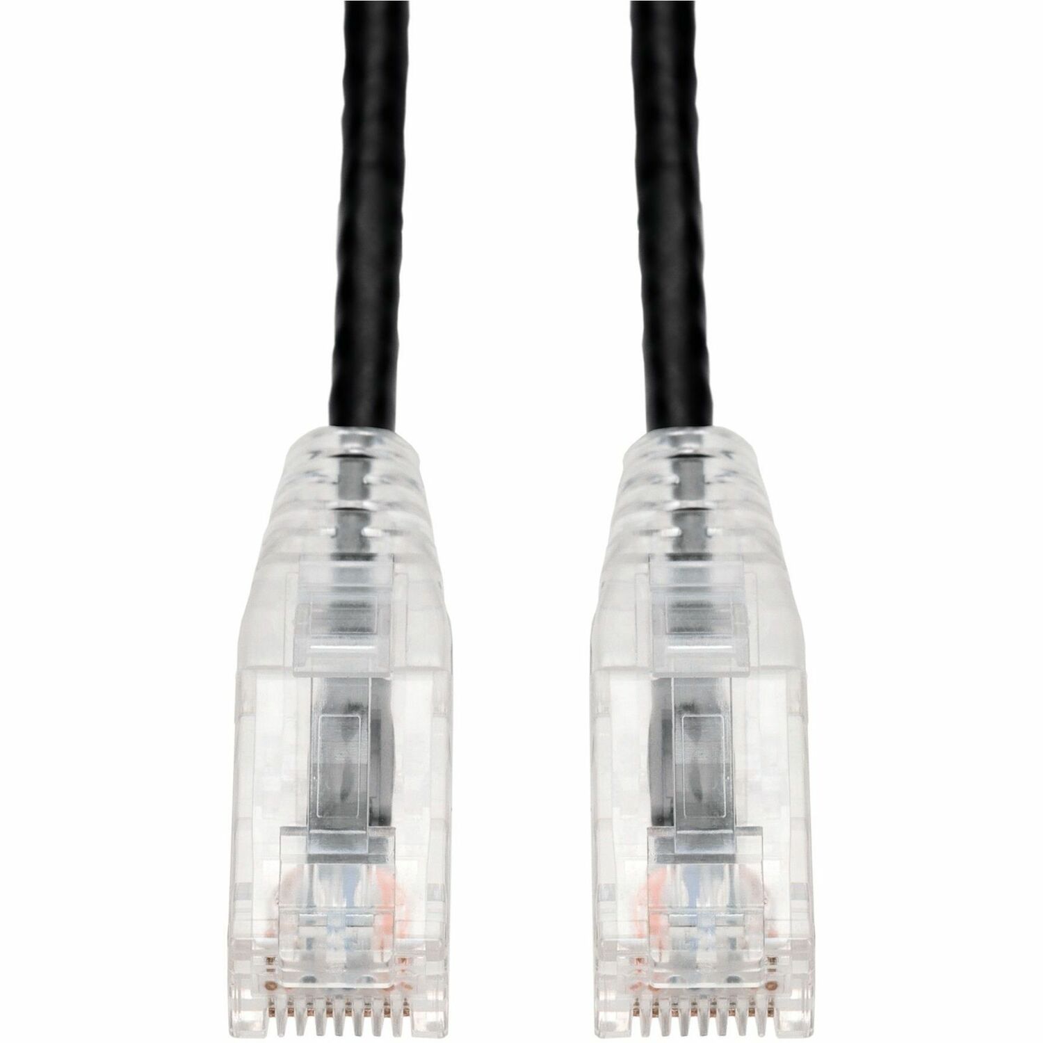 AddOn 30ft Black CAT 6 Slim PVC Ethernet Cable Snagless Clear-Claw TAA RJ-45 M/M