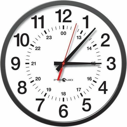 Pyramid Time Systems 17" RF Wireless 12-Hour Analog Wall Clock