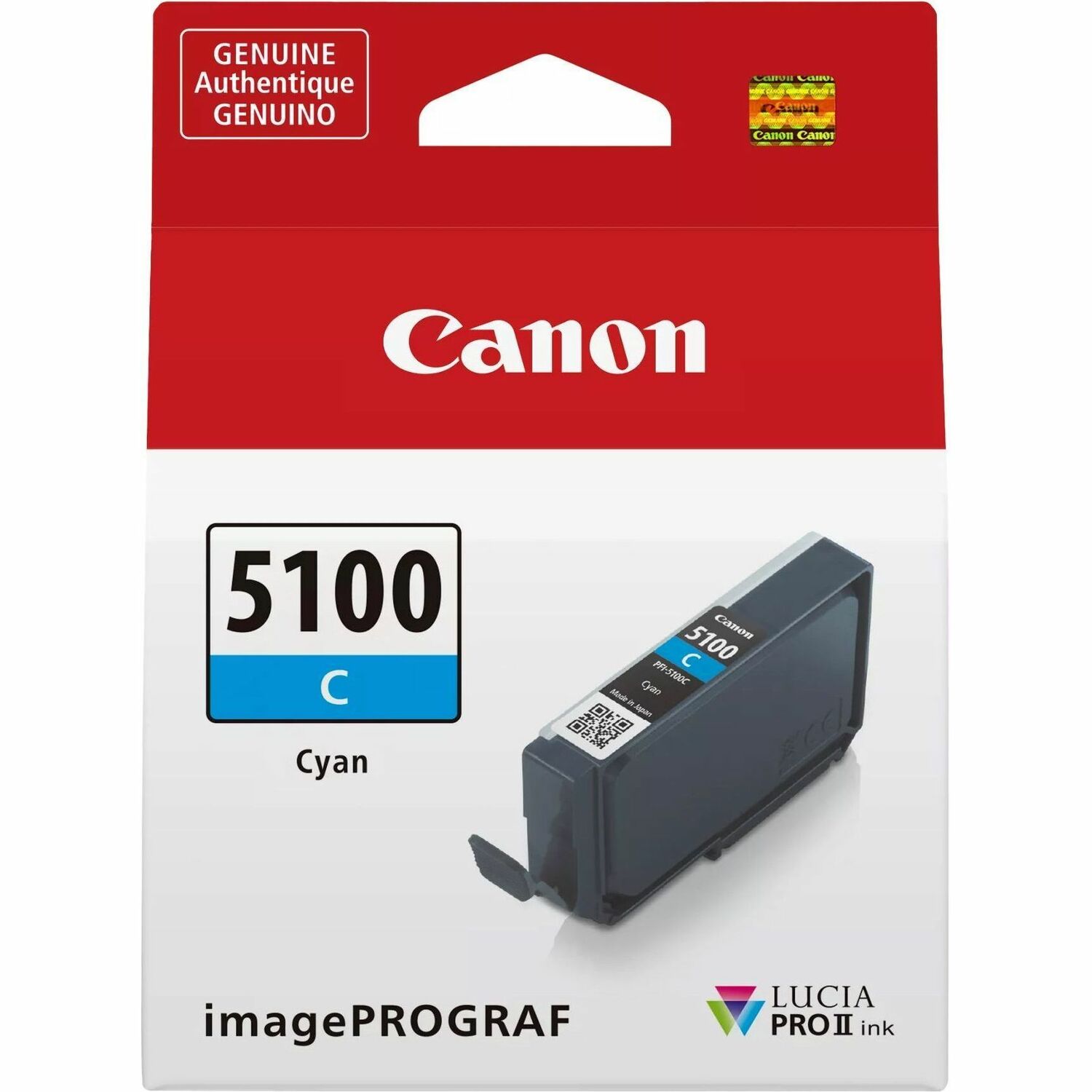 Canon Lucia PRO II PFI-5100 Original Inkjet Ink Cartridge - Photo Cyan - 1 Pack