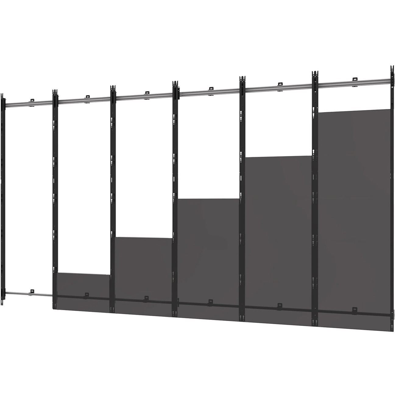 Peerless-AV® SEAMLESS Kitted DS-LEDLSAA-6X6 Wall Mount for LED Display, Video Wall - Black