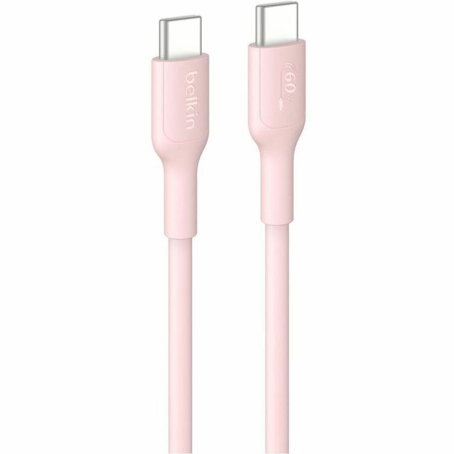 Belkin BoostCharge USB-C to USB-C Cable 60W, 6.6ft/2m, Pink