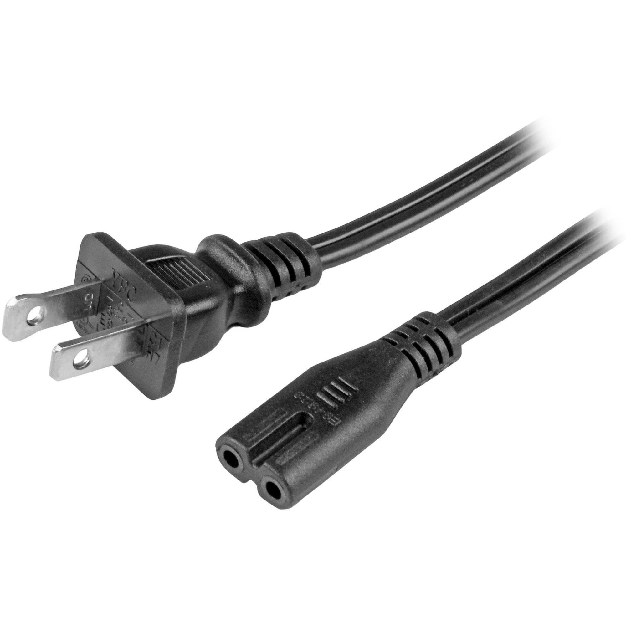 StarTech.com 10ft (3m) Laptop Power Cord, NEMA 1-15P to C7, 7A 125V, 18AWG, Laptop Replacement Power Cord, Power Brick Cable, UL Listed