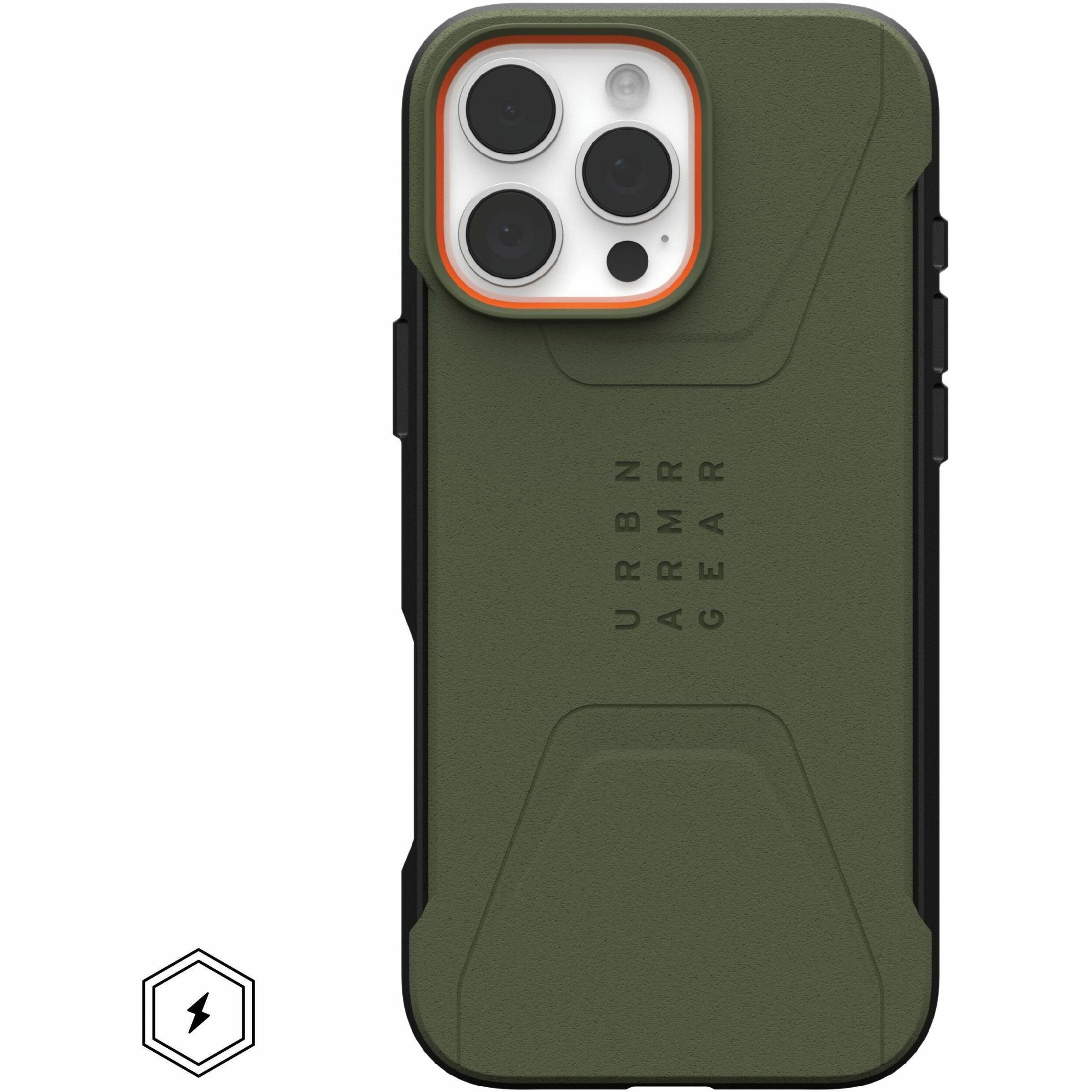 Urban Armor Gear Civilian Carrying Case Apple iPhone 16 Pro Max Smartphone - Olive Drab