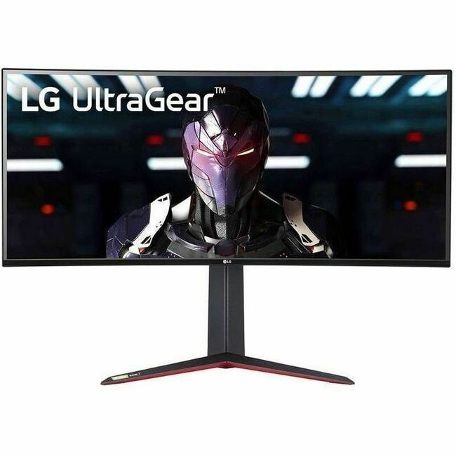 LG 34GN85B-B 34" Class UWQHD Curved Screen Gaming LCD Monitor - 21:9 - High Glossy Black, Matte Black, High Glossy Metallic Red Deco