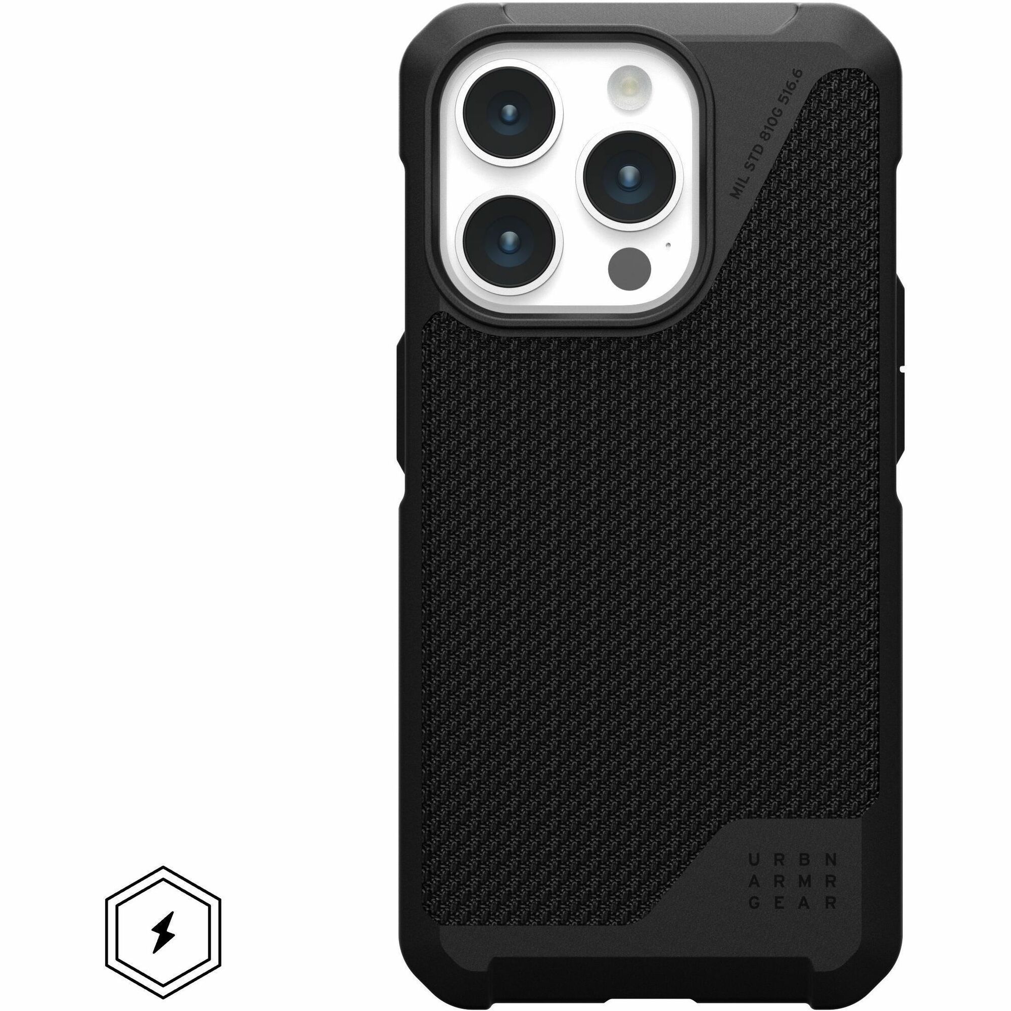 Urban Armor Gear Metropolis LT iPhone 15 Pro Case - Kevlar Black