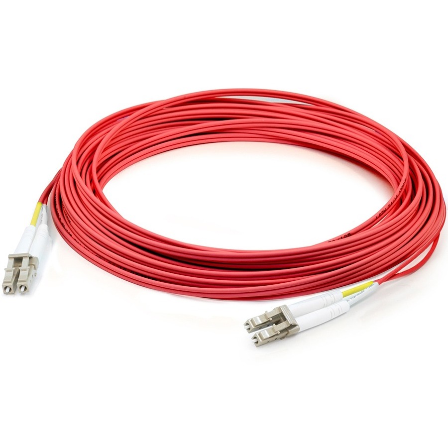 AddOn 3m LC to LC Red OM1 Duplex OFNP (Plenum-Rated) Fiber Patch Cable