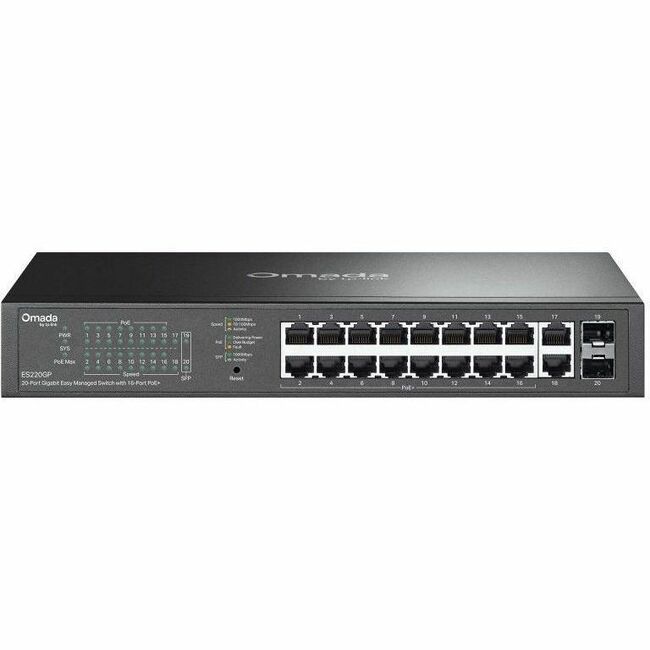Omada 20-Port Gigabit Easy Managed Switch with 16-Port PoE+