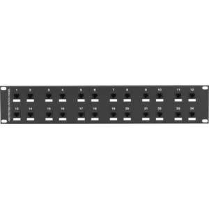 Black Box CAT6 Surge-Protected Patch Panel - 2U, 24-Port