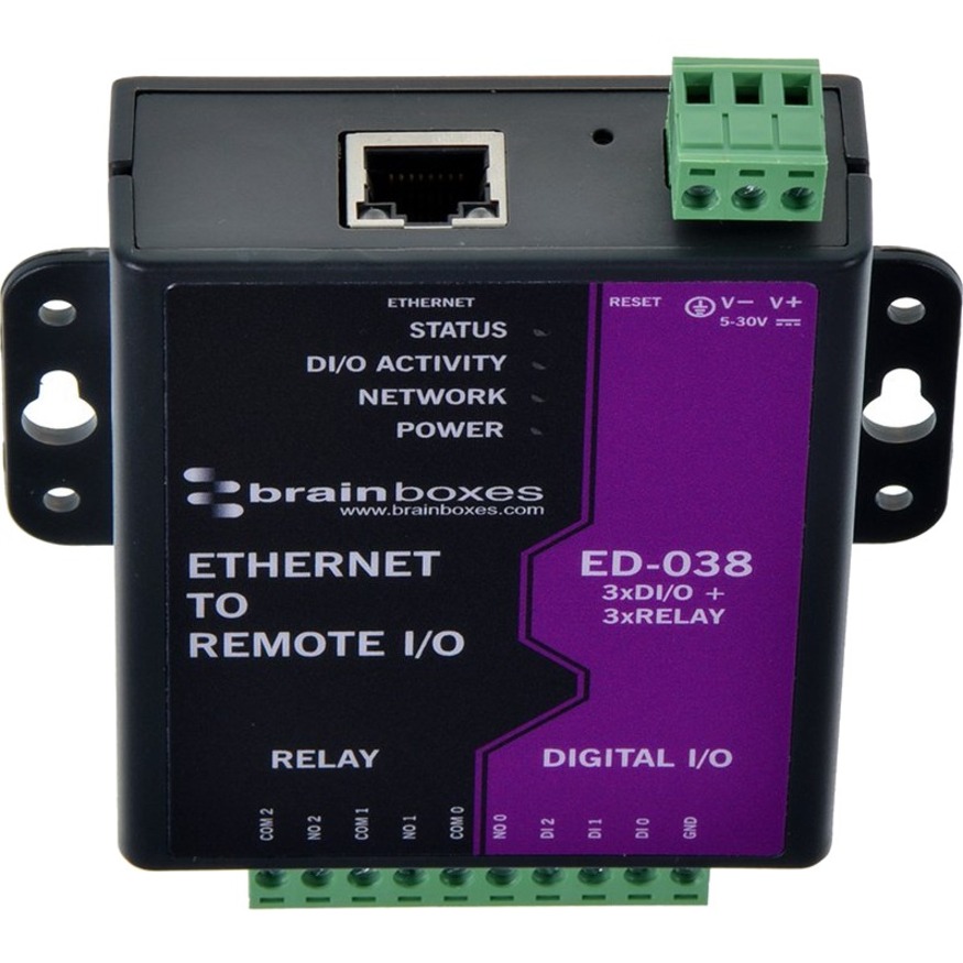 Brainboxes - ED-038 Ethernet to Digital I/O Relay