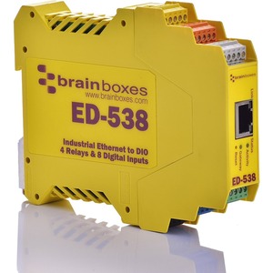 Brainboxes - Ethernet to 4 Relays and 8 Digital Inputs + RS485 Gateway